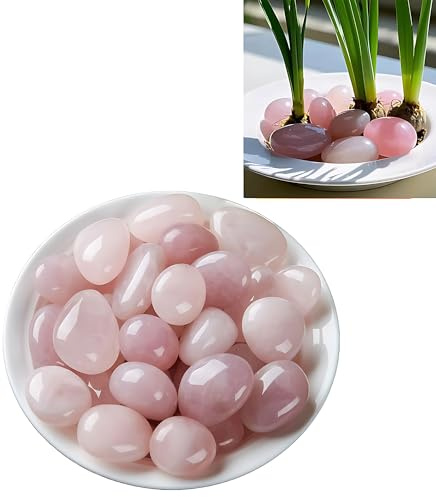 Alberello Pebbles For Plant Pots Or Aquarium Gravel/Fish Tank Gravel With Pink Crystal Style AS Sea Glass Water Beads Or Garden Decorative Stones For Vases(length is about 0.9-2CM/pcs,200g/bag)
