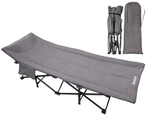 Semptec Urban Survival Technology Feldbett mit Kopfkissen: 2er-Set klappbare Camping- & Feldbetten, bis 200kg, Indoor & Outdoor (mit Tragetasche, tragbares)