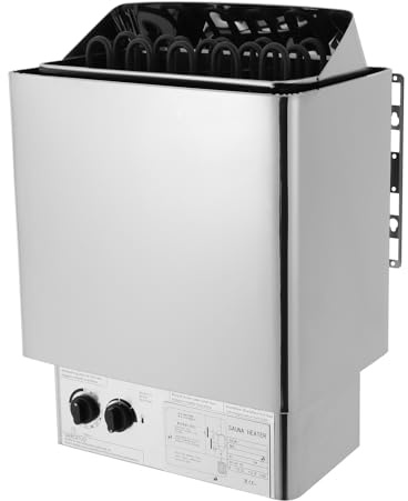 SHZICMY Elektrischer Saunaofen, 9 kW 0–110 °C Wandmontage Saunaheizung für drinnen & draußen mit 3-Stunden-Timer, für 8–12 m³
