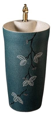 Lavabo sur colonne Lavabo sur pied avec robinet et bonde for salle de bain