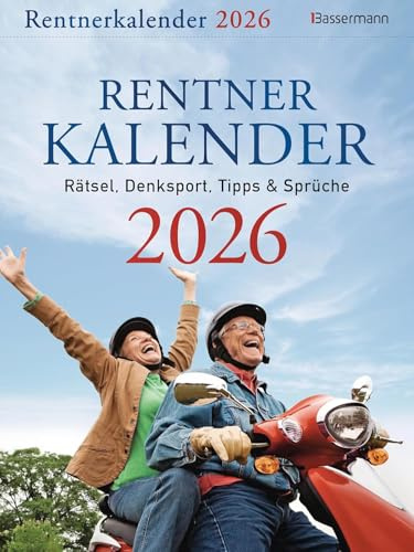 Rentnerkalender - Abreißkalender 2026 - Rätsel, Denksport, Tipps und Sprüche - Bassermann-Verlag - Wandkalender - 16,5 cm x 22 cm