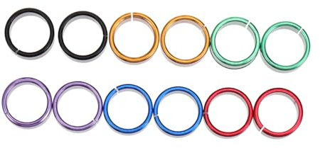 SEWACC 12Pcs Aluminum Bird Leg Rings for Pigeons Chicks Ducks Poultry Identification Bands with Smooth Surface Comfortable Fit for Marking and Breeding