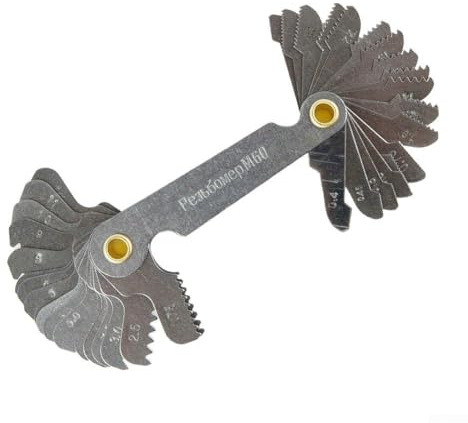 Calibro metrico e pollici, 60 gradi metrico e 55 gradi, set di misuratori britannici per strumenti di misurazione del tornio, strumento di misurazione della filettatura in acciaio al carbonio (sistema