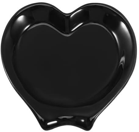 SHOWERORO Reposacucharas de Cerámica Negro Pequeño, Soporte Reutilizable para Cucharas y Utensilios de Cocina, Portacucharas Compacto para Encimera, Adecuado para Cocina y Restaurante