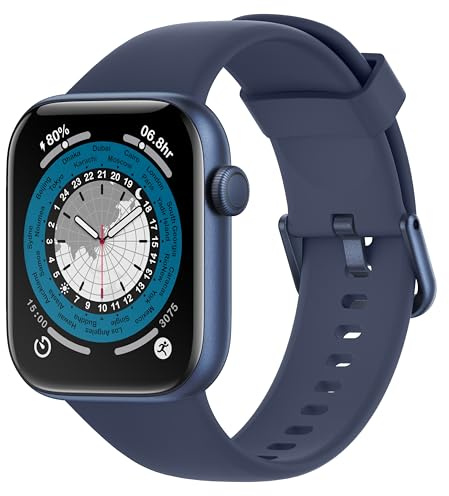 AcclaFit Montre connectée pour Homme Femme, 1,85 avec réponse/appels, 140 Sportive Smart Watch avec Podomètre, Sommeil/Cardiofréquencemètre/SpO2, étanche IP68 Smartband pour Android iOS