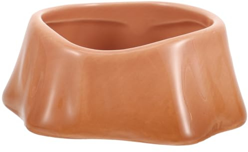 VILLCASE Ciotola in Ceramica Arancia per Criceti e Piccoli Animali, Facile da Pulire e Anti-trasbordamento, per Contenere Cibo e Acqua Gabbia