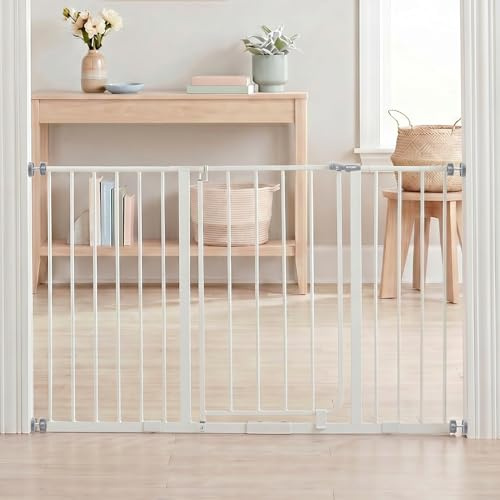 Regalo Safety 29-47 Easy Open Extra Wide Baby Gate for Doorways, Hallways & Bottom of Stairs, Pressured Mounted Safety Gate for Babies, Toddlers & Pets, Tested & Safe, American Designed and Owned