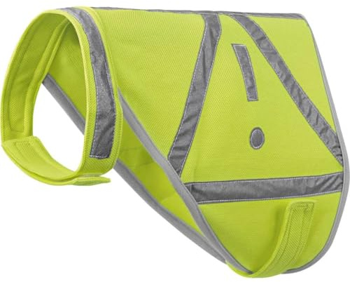 HUNTER Warnweste für Hunde, vielseitig einstzbar, höhere Sichtbarkeit, stufenlos verstellbar, wasser- und schmutzabweisend, waschbar, Größe: M
