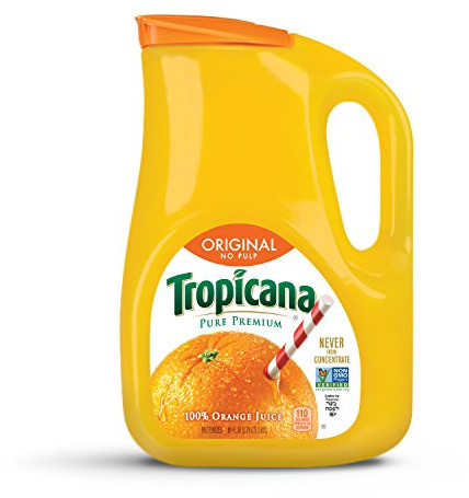 Tropicana, Orange Juice, No Pulp, 89 fl oz. bottle