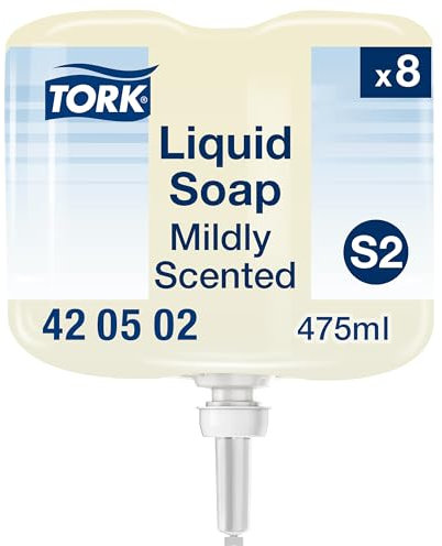 Tork Mild Duftende Hand Mini Flüssigseife S2, frischer Duft, 8 × 475 ml, 420502