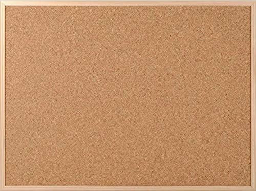 Pinnwand aus Kork 60 x 80 cm mit Holzrahmen und MDF Rückwand