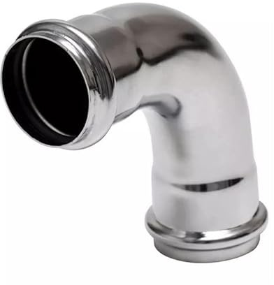 Winkel/Kupplung 90° Bogen 32 mm für Siphonrohren - Verchromt