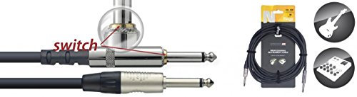 Stagg 21430 6 m 1x Jack/1x Jack Instrument Cable with Mute Switch - Black