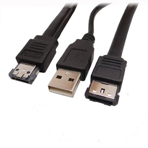 Akust Câble d'alimentation eSATA vers USB et eSATA de 9,5 cm