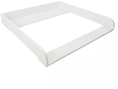 Puckdaddy Ferdinand | Wickelaufsatz kompatibel mit IKEA Nordli/Koppang Kommoden (43-44cm Tiefe) | 80x71x9,5 cm | Wickelauflage aus MDF-Holz in Weiß | inkl. Montagematerial zur Wandbefestigung