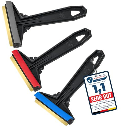 Raschietto Ghiaccio Auto - Facile, rapido & efficiente [ 3 Pezzi ] - Raschiaghiaccio Auto Lama in Ottone - Spatola per Ghiaccio Auto - Gratta Ghiaccio - Murska di Finlandia - L&P A054-3