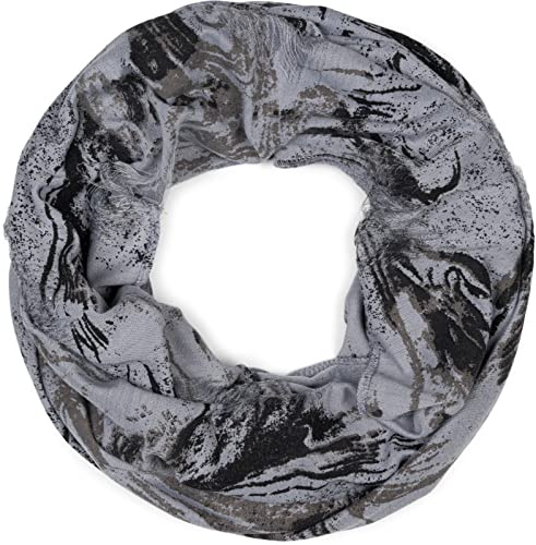 styleBREAKER Unisex Loop Schal Destroyed Vintage | Weiches Gewebe mit Rissen und Fransen, 81x43 cm, kratzfrei, als Rundschal bequem 2- bis 3-mal um den Hals wickelbar.