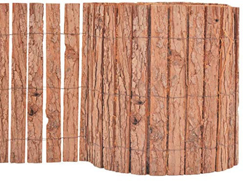 vidaXL Valla Jardín Corteza Madera Rollo 1000x30 cm Estera Pantalla Privacidad