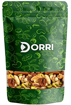 Dorri - Raw Mixed Nuts 1kg | Premium Quality, Healthy Snack, Almond, Brazils, Cashew, Hazelnuts, Pecans, Pistachio Kernel & Walnut (Available from 100g to 5kg)