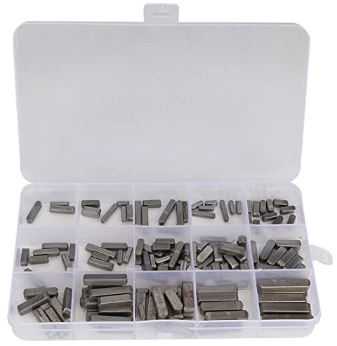 Parallel Antriebswelle, 140 Stück Motor Shaft Keys Set Round Ended Passfeder Motor Shaft Keys Federschlüssel Rundschlüssel Parallelschlüssel Satz Antriebswellenschlüssel Stifte Düsen Mit Kunststoffbox