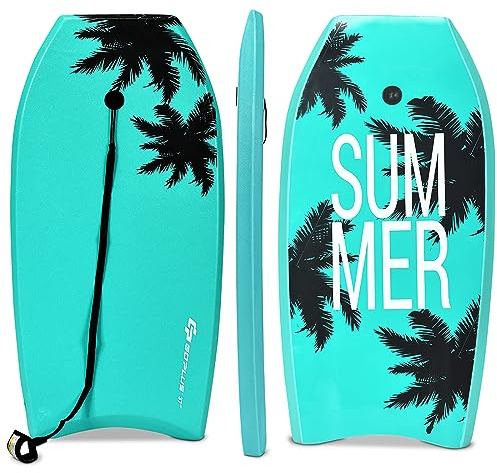 COSTWAY Bodyboard, simbräda simbräda, surfbräda barn, surfboard, sup-board (83 x 47 x 5,5 cm, grön)