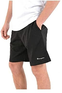 Champion Legacy Authentic Pants Pro Jersey Small Logo Bermuda Pantalones Cortos Hombre, Negro, L