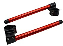 Adjustable Risers For Suzuki 7/822mm Handlebar 31mm - 55mm Riser Rised Handlebar Clip-Ons Fork Handle Bars Clip ons Adapter (Color : Red, Size : 19 46mm)
