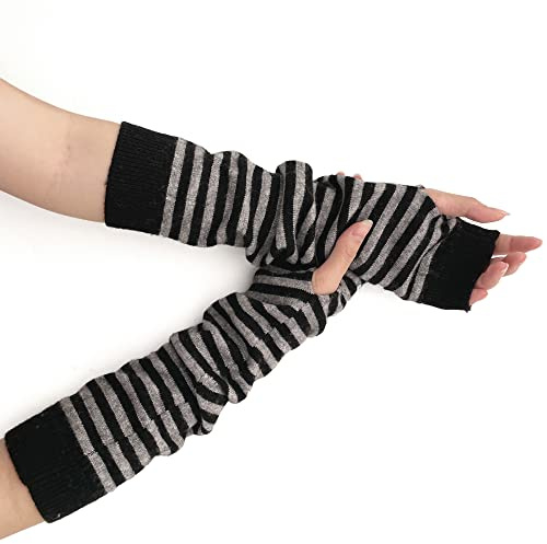 F Flammi Wool Blended Arm Warmer Winter Novetly Fingerless Gloves Knit Mitten Gloves Wrist Warmer for Women