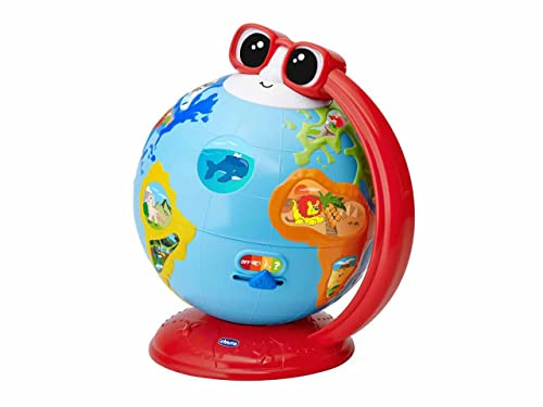 Chicco Edu Globe, Mappamonto Educativo Parlante per Imparare la Geografia e Sviluppare Logica, Sequenze, Spazialità e Memoria, +300 Frasi, Quiz e Canzoni, Metodo Montessori, Giochi Bambini 2-6 Anni