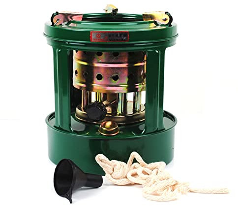 HEBEHO Tragbarer Kleiner Petroleumofen für Outdoor-Campingausflüge Wandern, 8-Dochte, winddichter Petroleum ofen für 2-3 Personen, grün