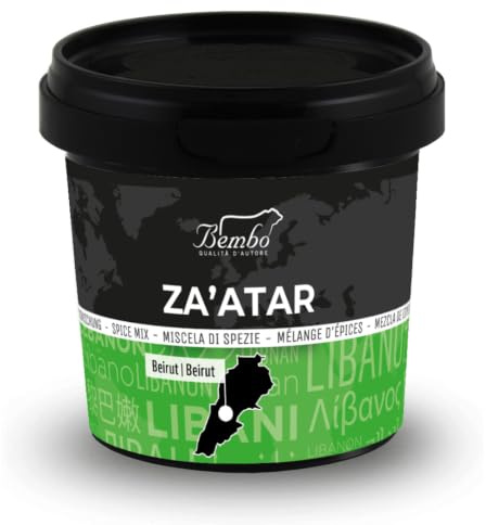 Bembo Za’atar 320 g – Miscela di Spezie Mediorientale Tradizionale – Mix di Timo, Sesamo e Sommacco – Ideale per Carni alla Griglia, Pane Pita, Hummus, Insalate e Ricette Mediorientali