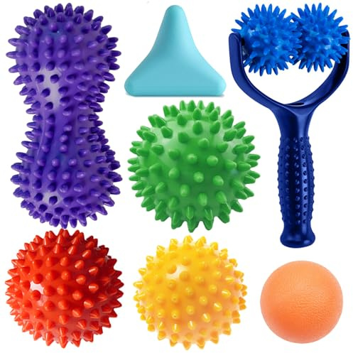 Spiky Massage Ball, Foot Roller Set for Myofascial Trigger Point Release