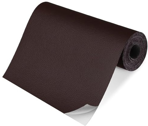 Kunstleder Selbstklebend Kaffee, 10 x 160cm Lederflicken Selbstklebend Leder Reparatur Patch, Leder Reparatur Patch Für Couch, Sofa, Autositze, Zubehör, Taschen und Renovierung