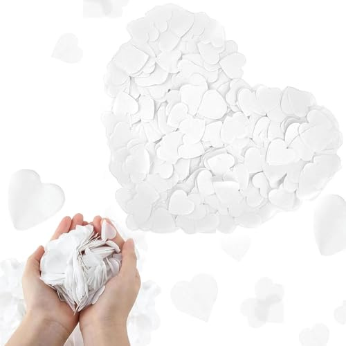 BRITECO 5000 Pieces Biodegradable Confetti | 50g Wedding Party Decoration | Eco-Friendly Heart-Shaped Confetti | Ideal for Celebrations, Birthdays, and Events | Vibrant and Safe for the Environment