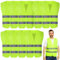 GEERDAN 10 Piezas Chaleco Reflectante, Chaleco Reflectante Homologado, Amarillo Chaleco de Seguridad de Alta Visibilida, Chaleco Trabajo Unisex para Correr Moto Bicicleta Conductor Limpiadores