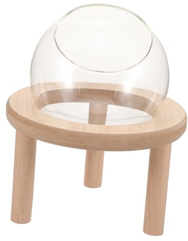 FONDOTIN Transparente Hamster Sandbad Box Mit Holzboden Multifunktionaler Sandbad Toilettenbehälter Für Kleine Haustiere Beobachtbares Hamster Badezimmer Zubehör