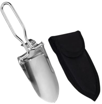 TOYANDONA Pala De Jardinería Compacta y Portátil para Camping Senderismo y Excursiones Fabricada En Acero Inoxidable para Jardín y Pesca Ligera y Multifuncional para Excavar y Llevar La