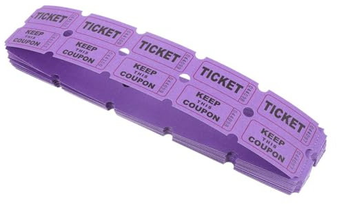 HORIALENCE 200 Boletos de Rifa de Papel Púrpura para Sorteo, Fáciles de Distribuir, Ideales para Juegos y Eventos de Fiesta