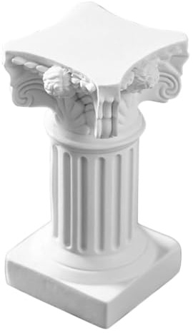 ULTECHNOVO Miniature Roman Column Candle Holder Elegant Resin Pillar for Home Office Events Safe and Reusable Tea Light Holder for Living and Dining Table Decorations