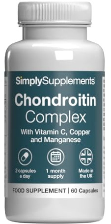 Chondroitin Complex with Vitamin C, Copper & Manganese | Advanced Bones, Joint & Immune Support | 60 Capsules | UK-Made & GMP Certified