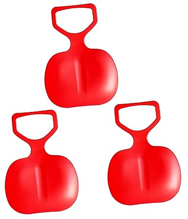 ibasenice 3pcs Kids Thickened Plastic Snow Sled Toboggan Board Downhill Snow Slider for Outdoor Winter Sports Random Color