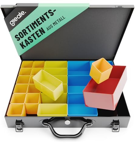 greate organizador tornillos de metal con 23 contenedores extraíbles - cajones organizadores - clasificador tornillos - caja organizadora y magazín de piezas para taller