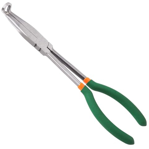 SPEEDWOX Pince à tuyau à longue portée Pince circulaire à 90 degrés Mâchoires dentelées Outil de démontage de bougie d'allumage pour les espaces étroits difficiles d'accès
