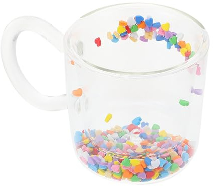 Angoily Tasse à Eau Double Paroi en Verre Résistant à la Chaleur 200 Ml Poignée Transparente Mug à Café et Tasse à Thé pour Usage Domestique pour Boissons Chaudes et Froides