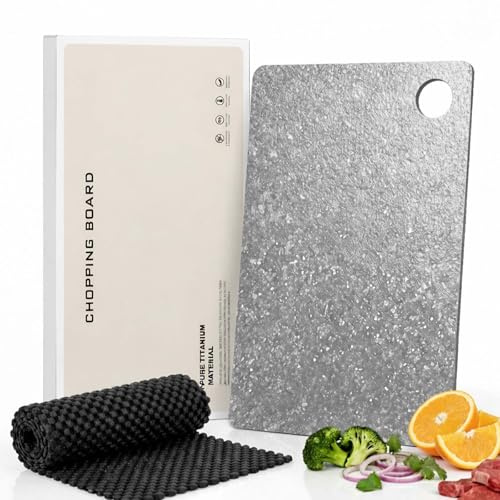 Pure Titanium Chopping Boards 2 Sides Antibacterial Ideal for Cutting Meat
