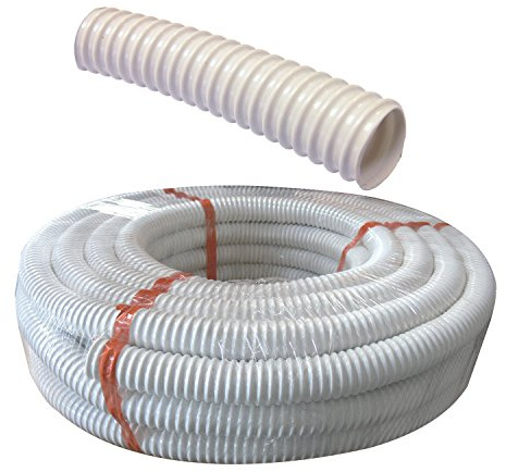 Regiplast T32 Tube de vidange PVC souple annelé Ø 32 + Rouleau de 20 m
