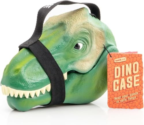 Suck UK Dinosaurier-Lunchbox für Kinder, Dinosaurier-Kopf, XXL Brotboxen und Essensboxen, Lunch-Behälter oder Jausenbox, Frühstücksdose, Dino-Lunchbox Brotdose für Kita, Kindergarten und Schule