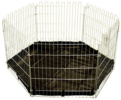 Kerbl Freigehege, verzinkt, 6 Gitter 56,5x56,5 cm, mit Tür und Netz + Kerbl Nylonboden f. Freigehege 82704