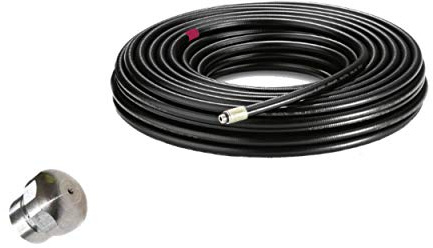 Manguera de limpieza de tuberías como 2.637-729.0 (PC 7.5), incluye boquilla RR de acero inoxidable (atornillada), apta para todas las pistolas de alta presión Kärcher con conexión de bayoneta (K2-K7)