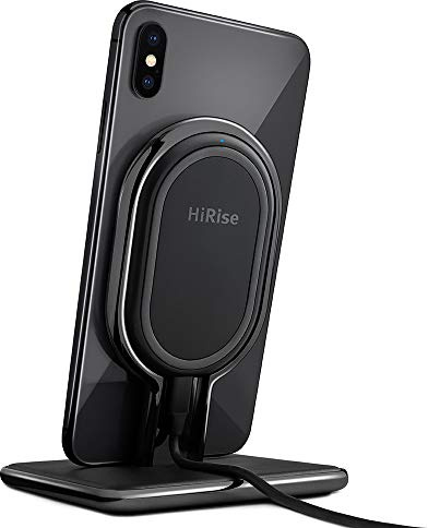 Twelve South HiRise Wireless | Fast Charge 10W Qi 2-in-1 desktop + wireless travel charger for iPhone/Wireless Charging Smart Phones